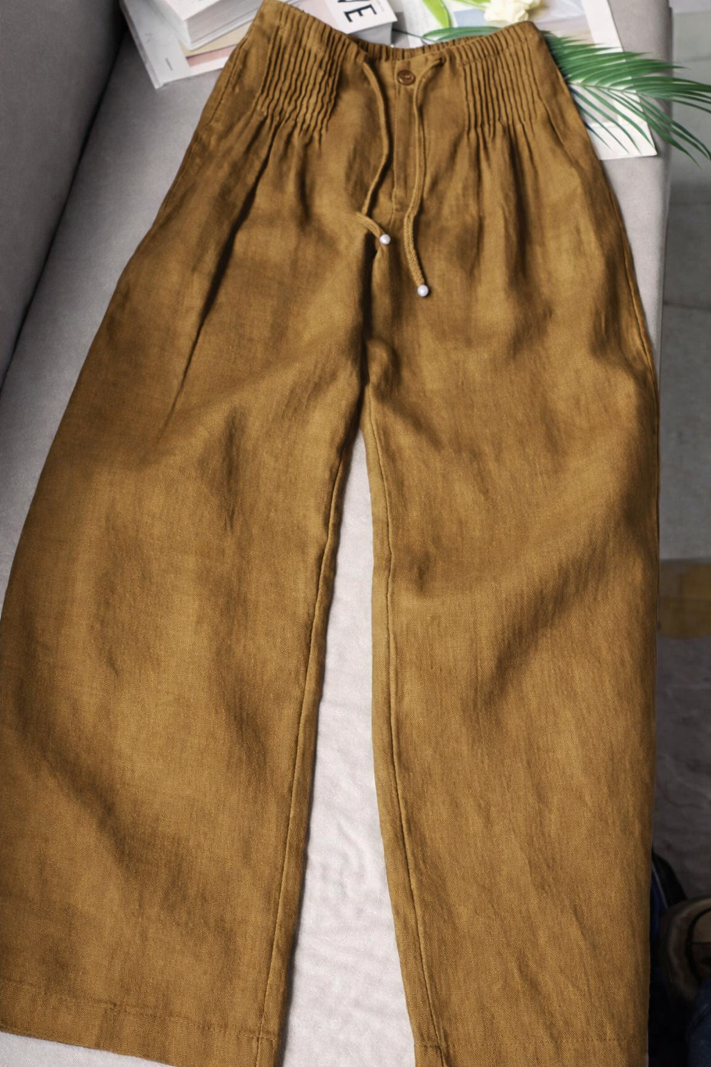 Zofia — Wide-leg trousers in light cotton