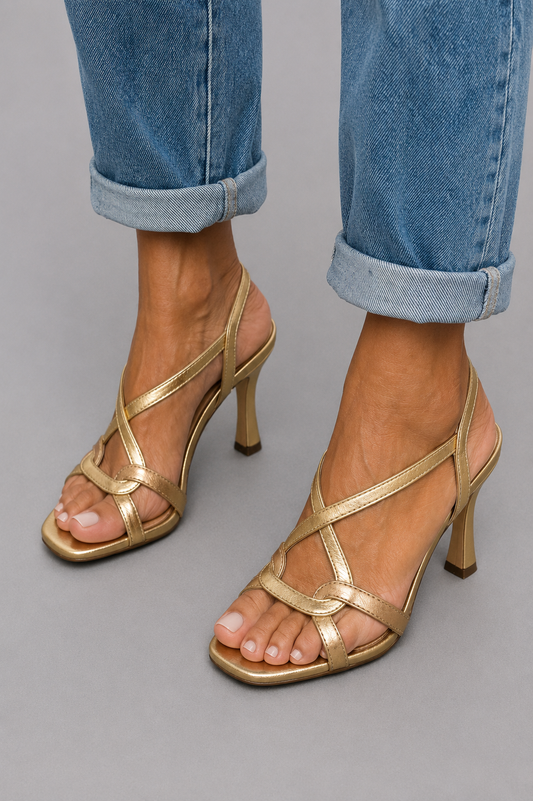 Cassie | Sandalen met Hak Golden Summer Charm