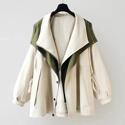 Laluna® | Moderne Tweekleurige Trenchcoat