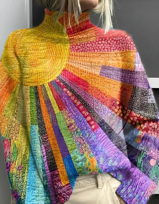 NOËLLE™ | Warm Kleurrijke coltrui