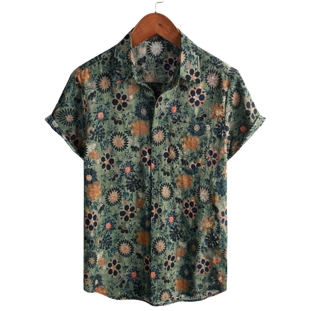 Vanmeeren™ | Katoenen Hawaii Overhemd met Korte Mouwen