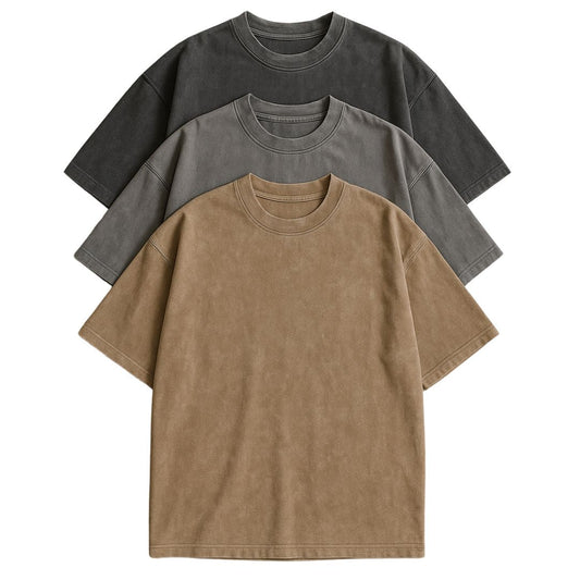 Vanmeeren™ | Essential Cotton Oversized Tee Set – 3-Pack