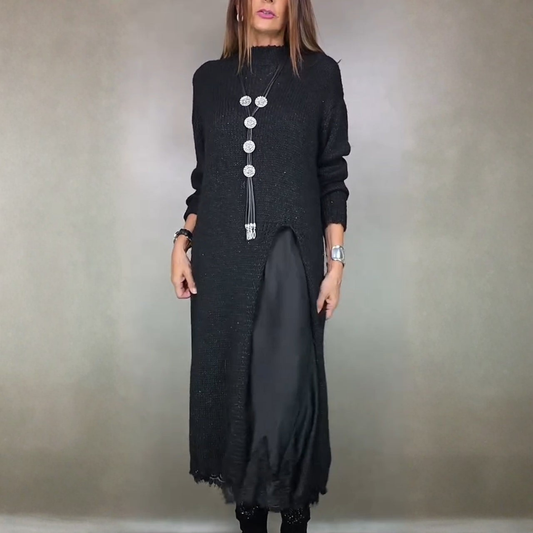 Laluna® | Complete stijlvolle outfit  (Lange trui + jurk)
