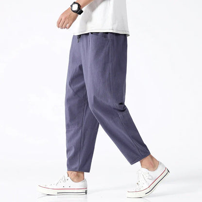 Vanmeeren™ | Cropped Katoenen/Linnen Broek