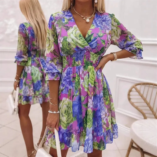 Noa™ | V-Neck Floral Dress