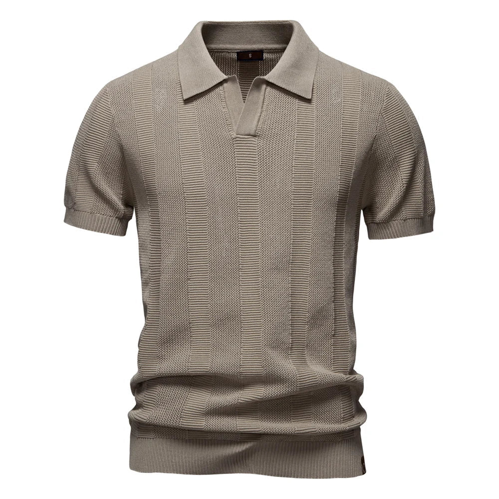 Vanmeeren™ | Katoenen Gestreepte Polo