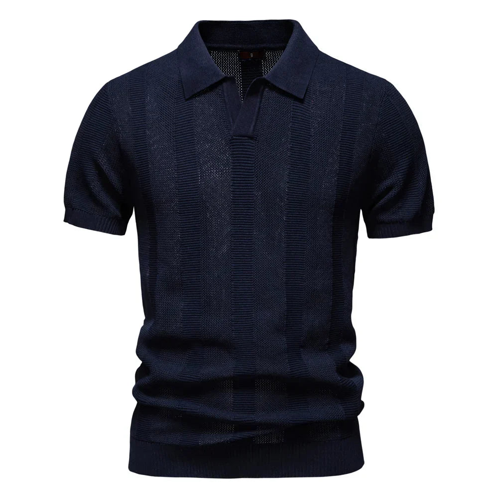 Vanmeeren™ | Katoenen Gestreepte Polo