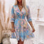 Light blue with pink