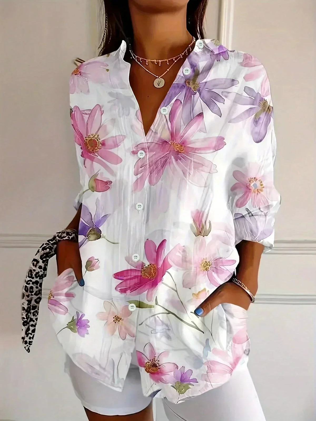 Laluna® | Blouse met kleurrijke print