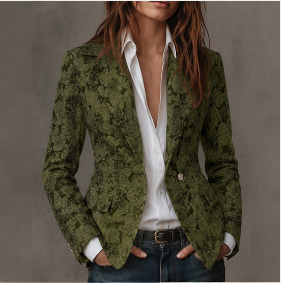 Vanmeeren™  | Blazer Jacquard Kasjmier Aansluitend