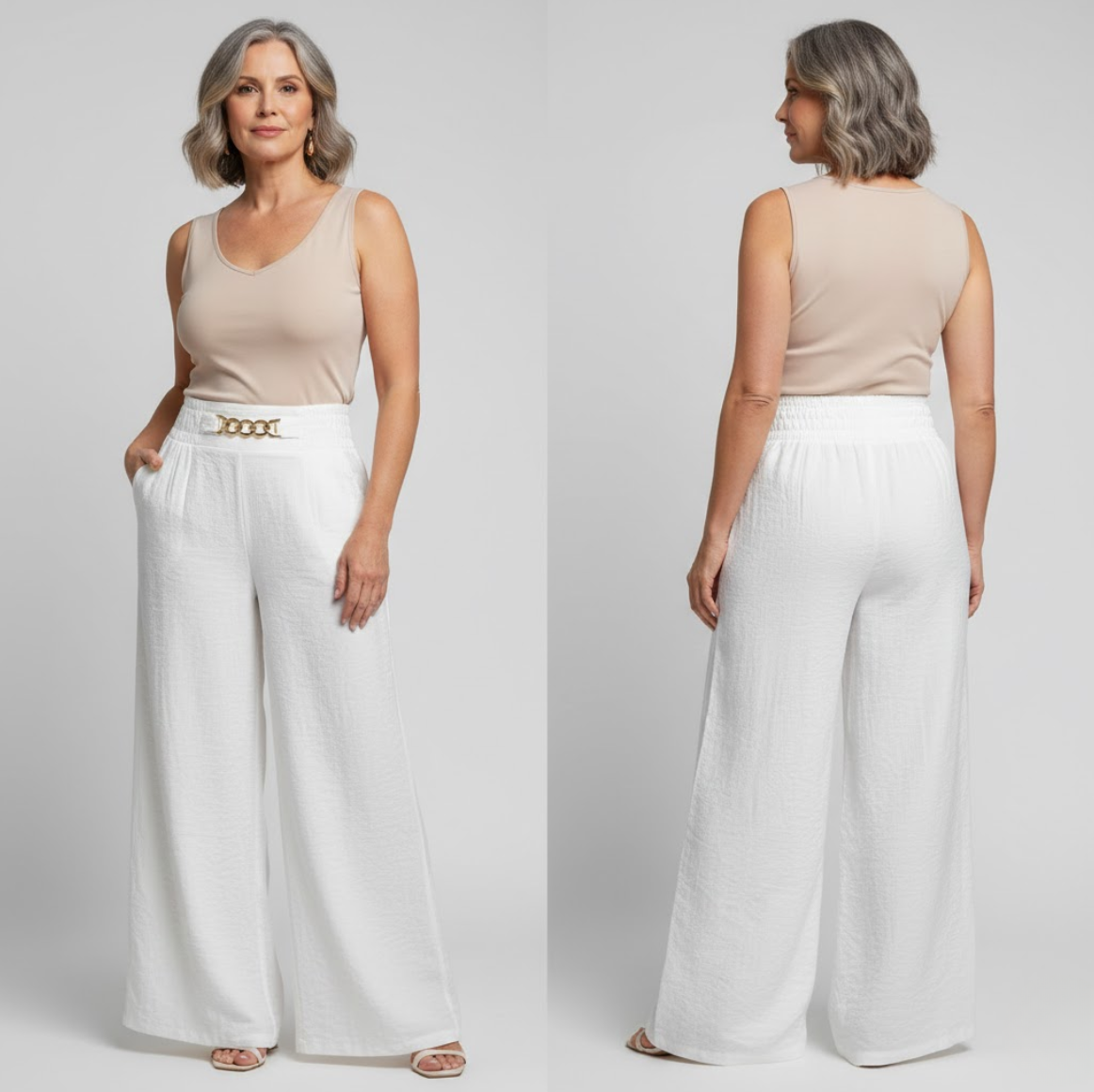 Évelyne™ — High-waisted wide-leg trousers