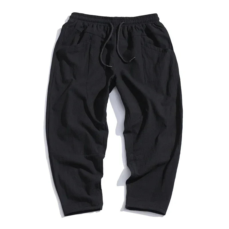 Vanmeeren™ | Cropped Katoenen/Linnen Broek