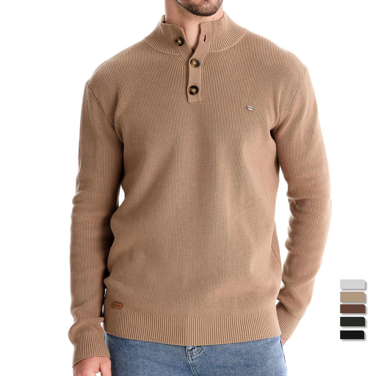 Vanmeeren™ | Herentrui Met Knoopdesign
