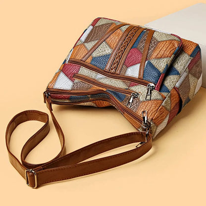 Vanmeeren™ | Mozaïek leren handtas