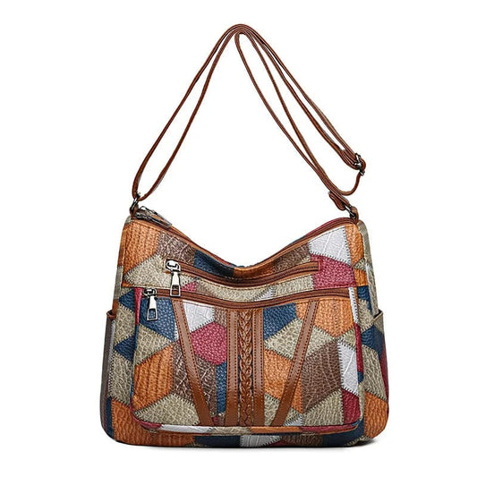 Laluna® | Mozaïek leren handtas