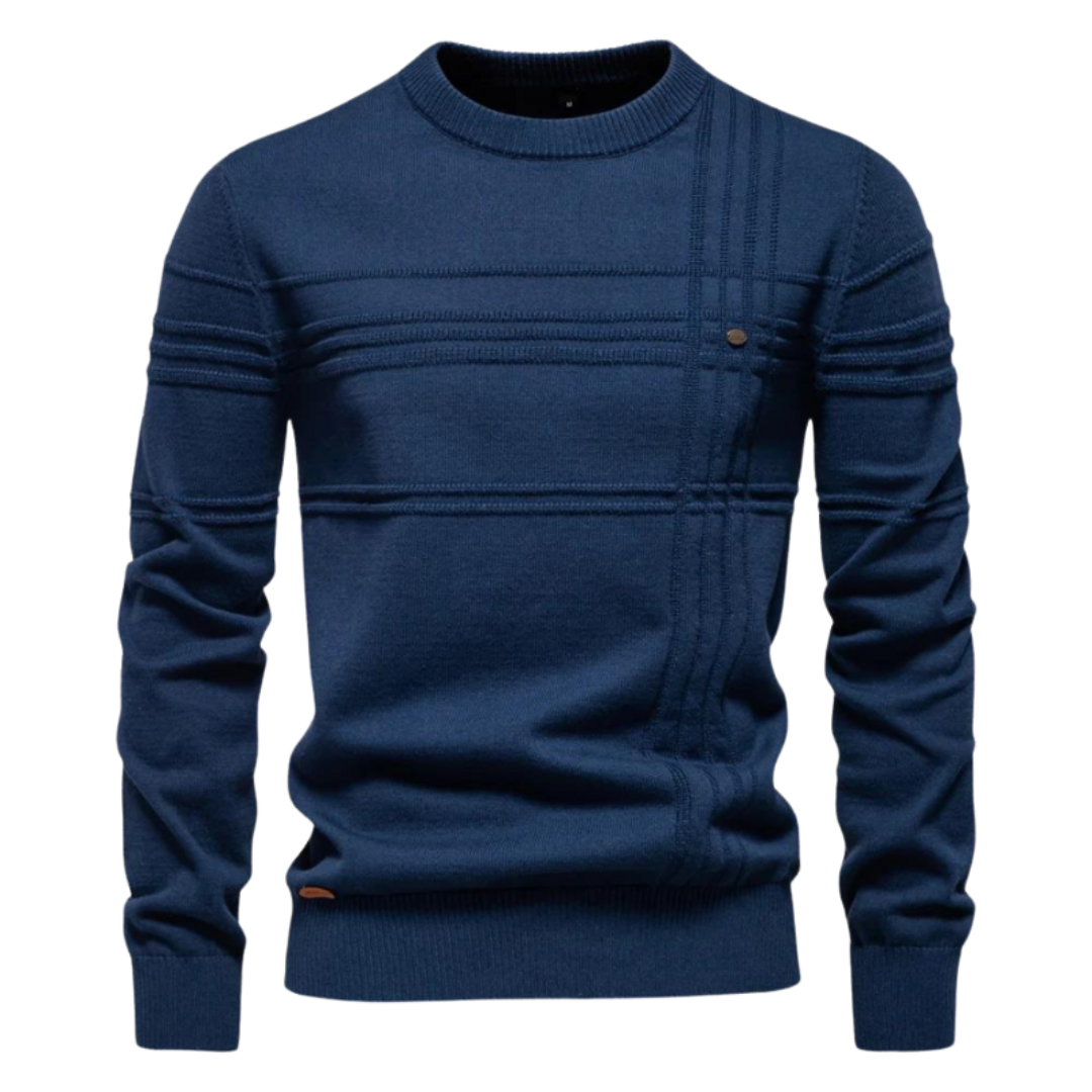 Vanmeeren™ | Katoenen Herentrui Met Streepdesign