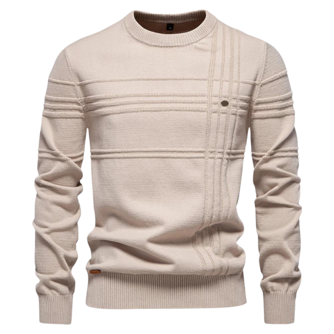 Vanmeeren™ | Katoenen Herentrui Met Streepdesign