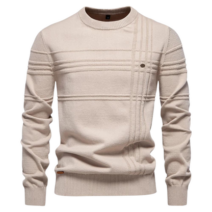 Vanmeeren™ | Katoenen Herentrui Met Streepdesign