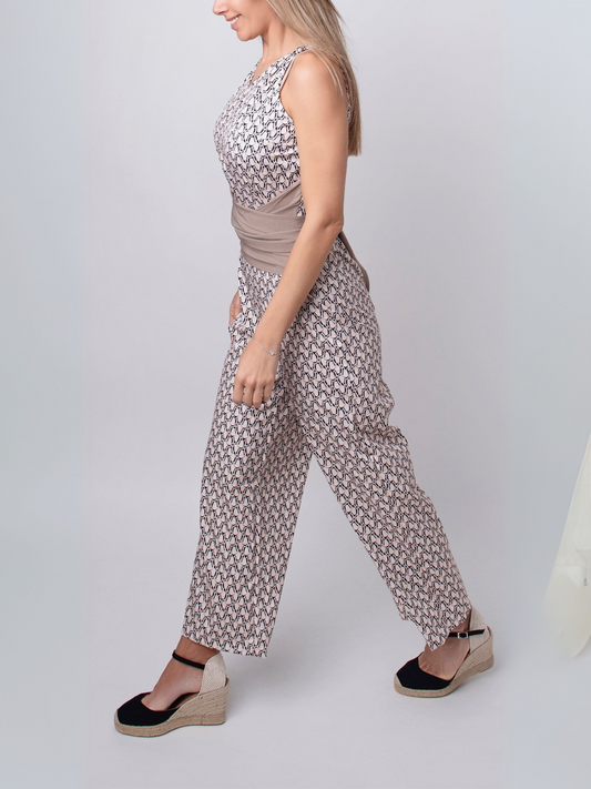 Laluna® | Mouwloze Jumpsuit met ronde hals