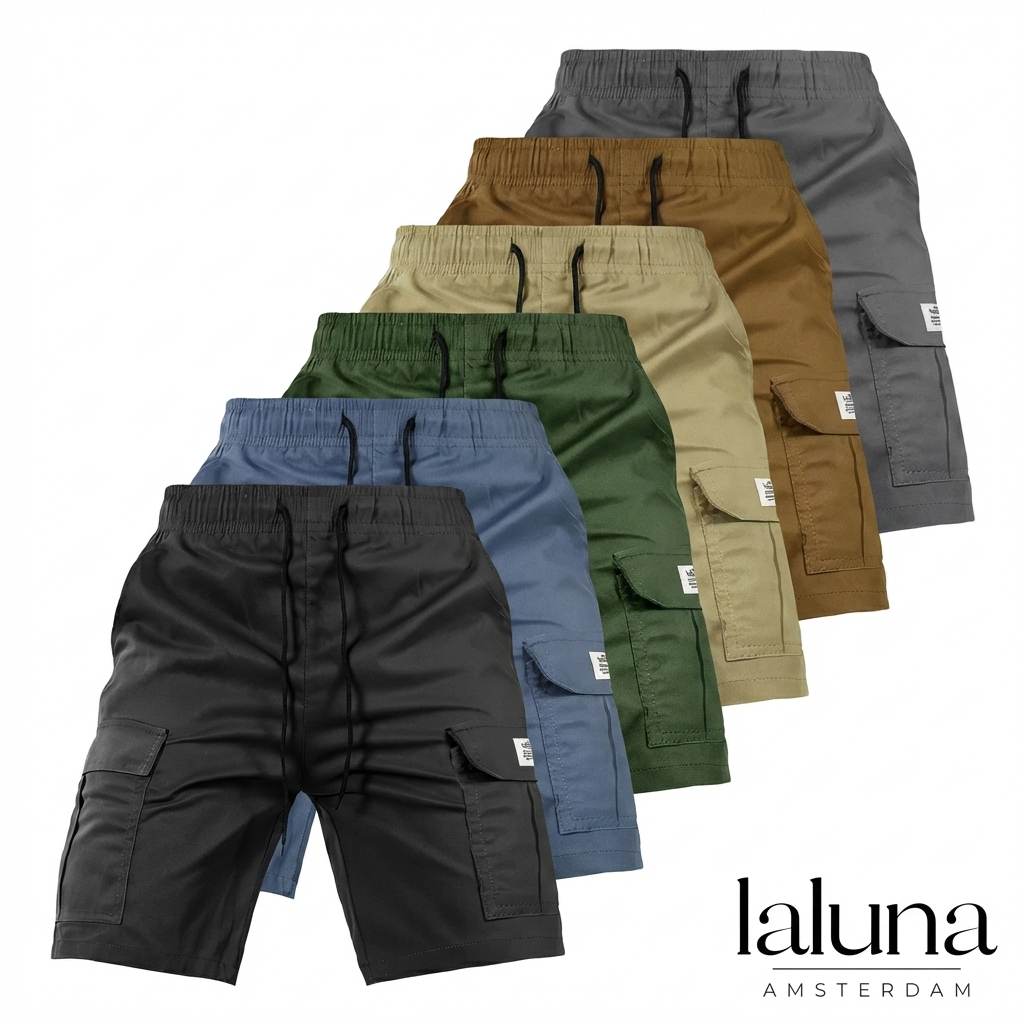 Vanmeeren™ | Zomerse Korte Cargobroek met Elastische Taille