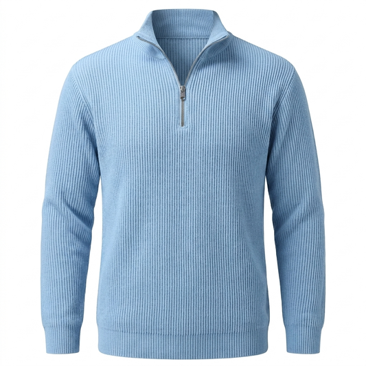 Laluna® | Geribbelde Half-Zip Trui