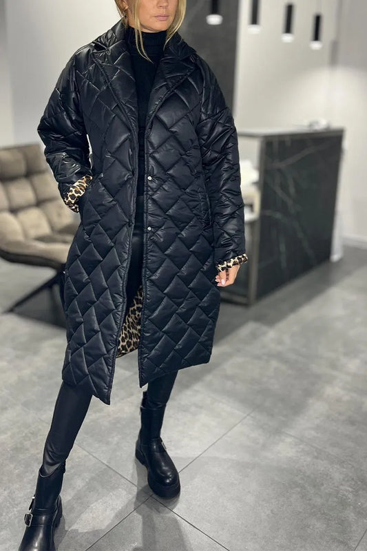 Noor™ | Reversible Leopard Print Puffer Jacket