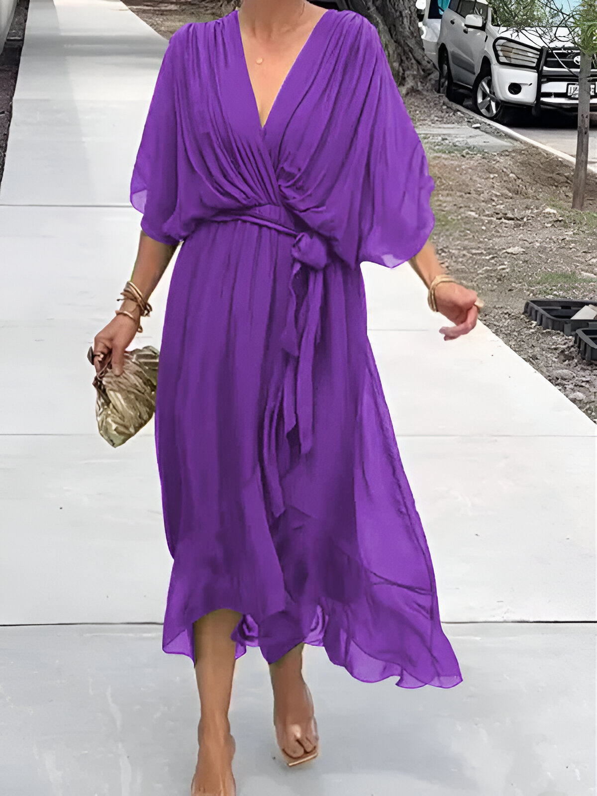 Juliette™ | Flowing V-Neck Dress