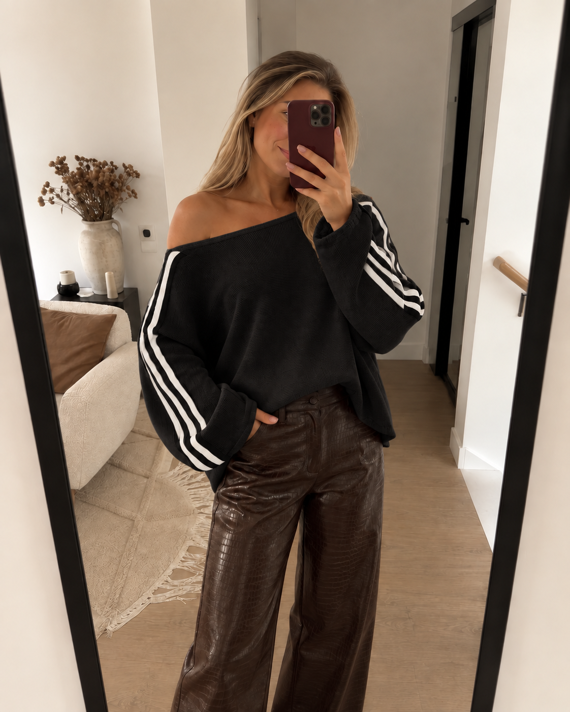 Vanmeeren™ | Off Shoulder Stripe Sweater