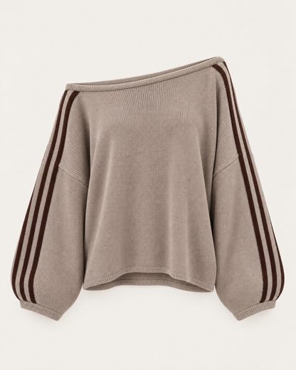 Vanmeeren™ | Off Shoulder Stripe Sweater