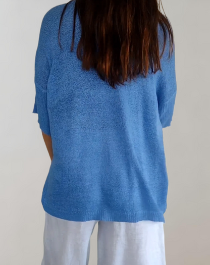 Vanmeeren™ | Gebreide Top Met V-Hals