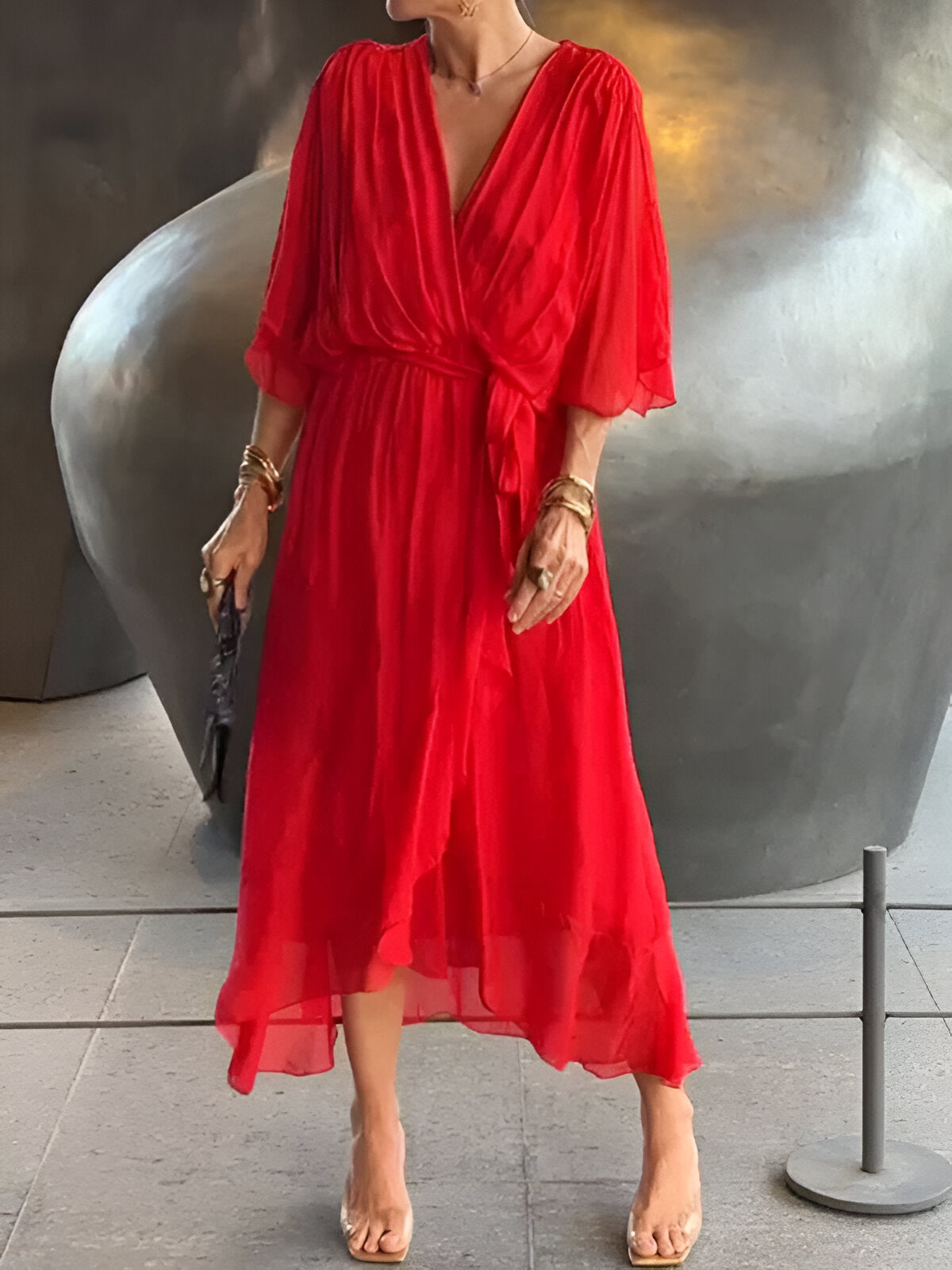 Juliette™ | Flowing V-Neck Dress