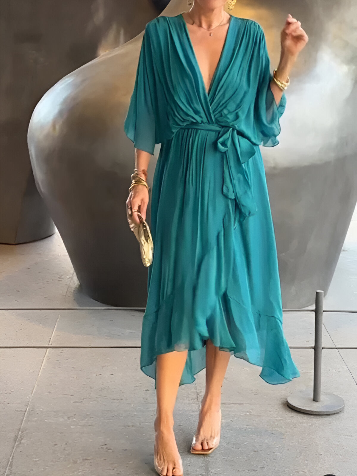 Juliette™ | Flowing V-Neck Dress