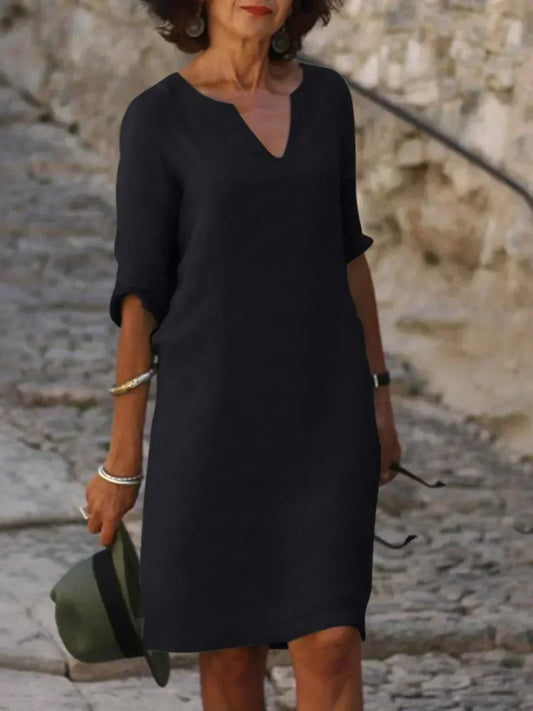 Josette™ | Elegant V-neck Dress