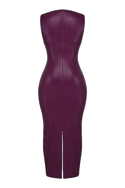 Laluna® | Luxe Leren Maxi Jurk