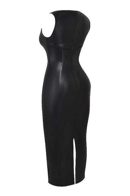 Laluna® | Luxe Leren Maxi Jurk