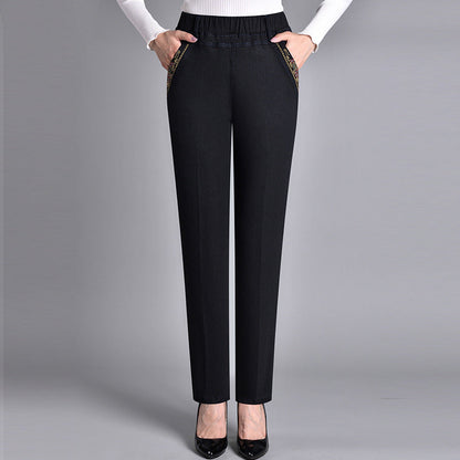 Laluna® | Damesjeans met Zijzakken en Elastische Taille
