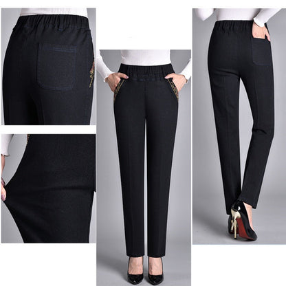 Laluna® | Damesjeans met zijzakken en elastische taille