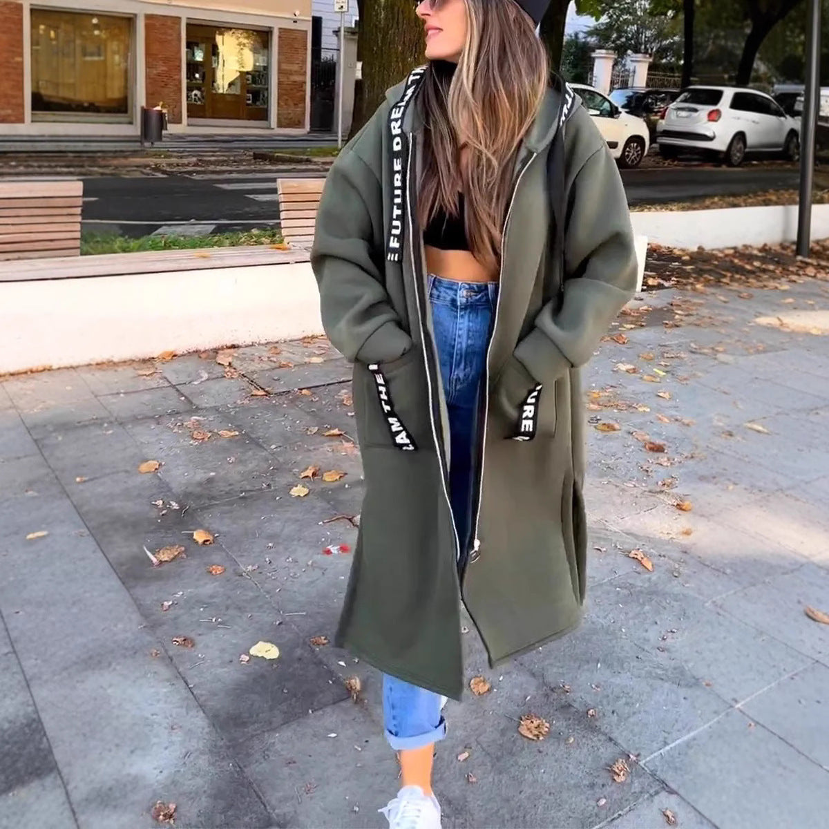 Marijke™ | Long Hooded Sweat Jacket