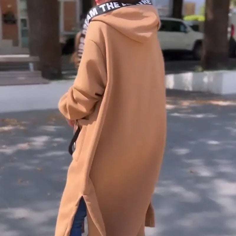 Marijke™ | Long Hooded Sweat Jacket