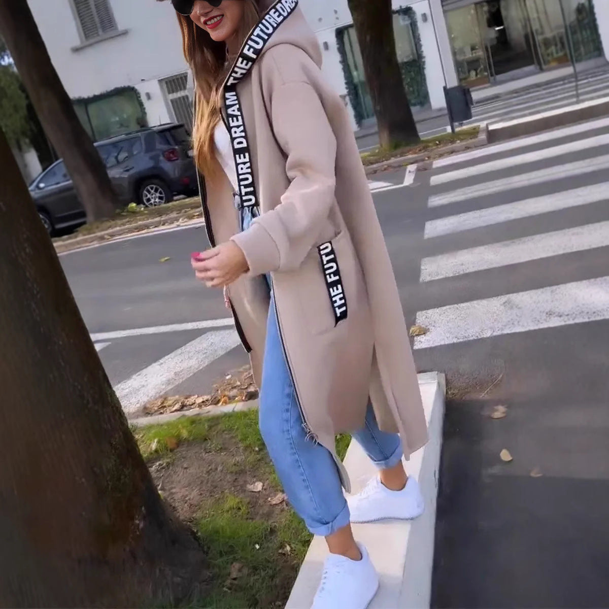 Marijke™ | Long Hooded Sweat Jacket