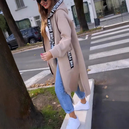 Marijke™ | Long Hooded Sweat Jacket