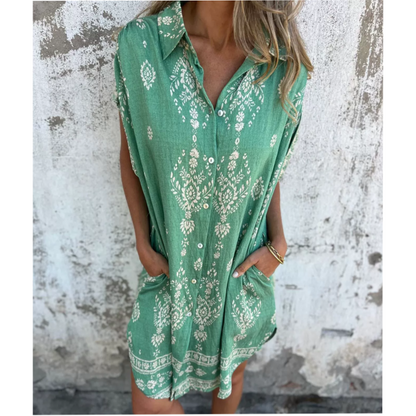 Elma™ | Boho Shirt Dress with Pockets