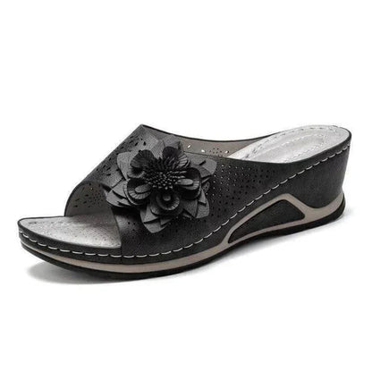 Zachte Leren Sandalen Met Steun Voor De Voorkeursboog