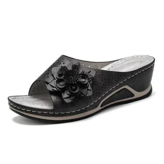 Zachte Leren Sandalen Met Steun Voor De Voorkeursboog