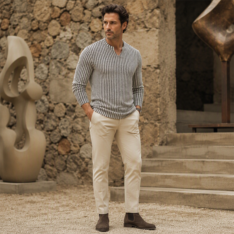 Vanmeeren™ | Moderne gebreide pullover met textuur