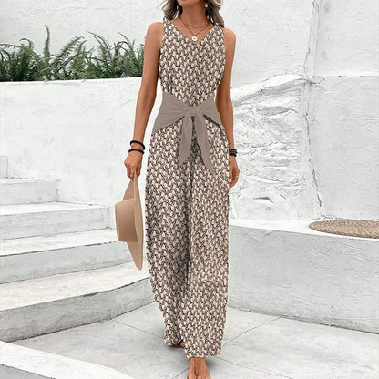 Laluna® | Mouwloze Jumpsuit met ronde hals